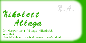 nikolett allaga business card